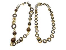 TWO SIGNED KATE SPADE DESIGNER BOLD AND ELEGANT STATEMENT NECKLACES