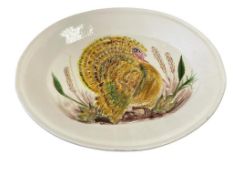 LARGE CERAMIC TURKEY SERVING PLATTER