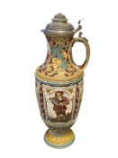 GERMAN METTLACH 5.5L GERMAN RELIEF VILLEROY & BOCH CHARACTER STEIN