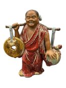CHINESE MUDMAN WANJIANG WUCAI PORCELAIN POTTERY SHIWAN WARE BRINGER OF WEATLH AND LONGEVITY