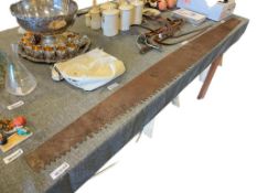 ANTIQUE 7 FOOT CROSSCUT TWO MAN SAW BLADE