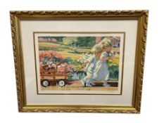 CORRINE HARTLY LIMITED EDITION SERIGRAPH TITLED WAGON RIDE NO. 184/300