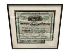 1871 1000 BOND OF THE STATE OF NEVADA NUMBER 132