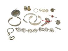 ASSORTED STERLING SILVER JEWELRY INCLUING SOME VINTAGE PIECES