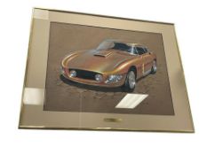 WILLIAM A. MOORE RENO, NV ARTIST WATERCOLOR / GOUACHE ORIGINAL MIXED MEDIA ON PAPER AUTO CONCEPT