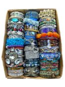 NICE COLLECTION OF MORE THAN 70 FASHION AND COSTUME JEWELRY BRACELETS