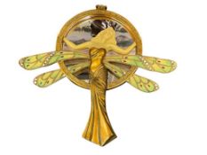 ART NOUVEAU FIGURAL ROUND ACCENT MIRROR