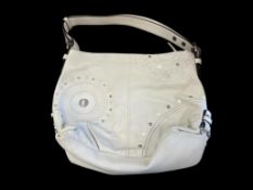 WOMANS COACH WHITE LEATHER DESIGNER HOBO FASHION BAG