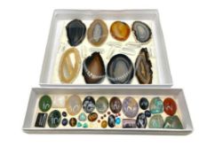 VARIETY OF GEMSTONE CABOCHONS, GEODE SLICES, AND CRYSTAL FOR JEWELRY DESIGN AND MORE