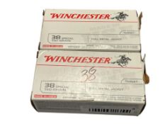 100 ROUNDS OF WINCHESTER 38 SPECIAL AMMMUNITION 125 GR. JSP