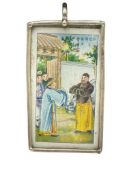 ANTIQUE CHINESE HWACHING TOBACCO CO. LTD. SHANGHAI STERLING SILVER PENDANT