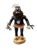 MASTOP HOPI KACHINA NATIVE AMERICAN SOUTWEST DOLL, HAND CRAFTED FROM COTTON WOOD