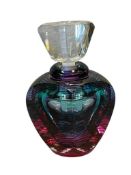 VINTAGE KIT KARBLER AND MICHAEL DAVID PRISMATIC STUDIO ART GLASS FRAGRANCE / PERFUME BOTTLE