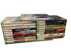 19 ASSORTED XBOX 360 VIDEO GAMES INCLUDING 