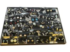 MORE THAN 100 PAIRS OF EARRINGS FOR PIERCED EARS ALL ON DISPLAY CARDS