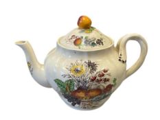 COPELAND SPODE REYNOLD'S PATTRN ENGLISH TEAPOT WITH FRUIT HANDLED TOP
