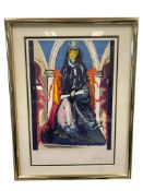 SALVADOR DALI RENOWN SURREALIST ARTIST SIGNED H.C. LIMITED EDITION LITHOGRAPH LADY BLUE