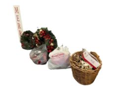 LARGE COLLECTION OF CHRISTMAS HOLIDAY DECORATIONS