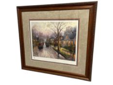 THOMAS KINKADE PAINTER OF LIGHT LIMITED EDTION PRINT FOOTHILL HOMETWON CHRISTMAS NO. 171/950