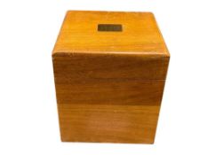 DECATUR INDUSTRIES INC. WALNUT TOBACCO BOX