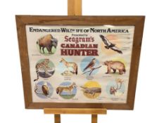 ENDAGERED WILDLIFE OF NORTH AMERICA SEAGRAMS PROMOTIONAL POSTER