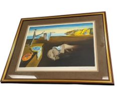 SALVADOR DALI RENOWN SURREALIST ARTIST SIGNED PRINT THE PERSISTENCE OF MEMORY NO. 162/300