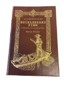 THE EASTON PRESS LEATHER BOUND BOOK THE ADVENRURES OF HUCKLEBERRY FINN BY MARK TWAIN