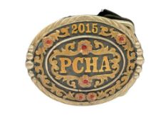 2015 PCHA PACIFIC COAST HORSE RACES ASSOCIATION STERLING SILVER LADIES BELT BUCKLE BY KATHY'S