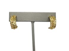 PAIR OF 18K YELLOW GOLD HOOP EARRINGS