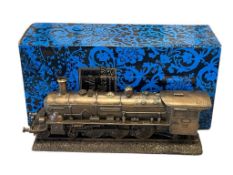 VERONESE DESING BRONZE FINSIH RESIN 4-6-2 STEAM LOCOMOTIVE FIGURE WITH ORIGINAL BOX
