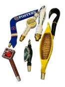 SEVEN BEER / DRAFT TAP HANDLES RED DOG, CARLSBERG, COOL LAGER, FOSTER'S. MICHELOB, BROOKLYN LAGER