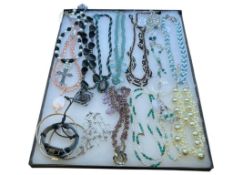 LADIES FASHION COSTUME JEWELRY INCLUDING MOSTLY ARTISAN MADE NECKLACES