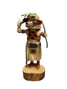 IRIS YOUVELLA HOPI NATIVE AMERICAN KACHINA DOLL WHITE BEAR KACHINE / MEDICINE KACHINE 1ST MESA, AZ