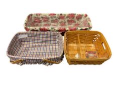 THREE HAND WOVEN MAPLE BASKETS