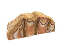 SEMI-POLISHED AND NATURAL SANDSTONE BOOKENDS