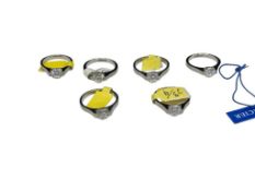 SIX NEW PHEBUS LADIES CUBIC ZIRCONIA ENGAGEMENT RINGS