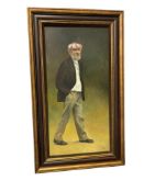 ORIGINAL OIL ON CANVAS IMPRESSIONIST PAINTING SELF PORTRAIT BY OLAF PALM