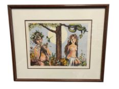 CHARLES BRAGG AMERICAN ARTIST LITHOGRAPH TITLED THE BEGINNING OF THE END, NO. 227/300