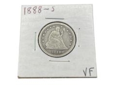 1888-S U.S. SEATED LIBERTY SILVER QUARTER