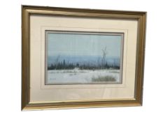 GENE SPECK NORTH DAKOTA BORN, NEVADA ARTIST ORIGINAL GOUACHE ON PAPER THE MYSTICAL HOUR