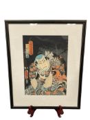 KUNISADA / UTAGAWA TOYOKUNI III JAPANESE UKIYO-E ARTIST WOODBLOCK PRINT EDO PERIOD CIRCA 1603-1868