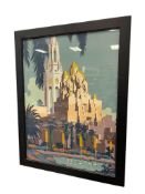 IRVING SINCLAIR CALIFORNIA ARTIST SILKSCREEN 1939 GOLDEN GATE EXPOSITION ELEPHANT TOWER