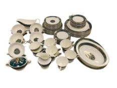 ROYAL DOULTON CARYLE NO. H.5018 ENGLISH FINE BONE CHINA SETTING FOR 10 WITH SERVING PIECES 1972-2...