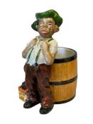 VINTAGE FLORART JAPAN CERAMIC SHOESHINE BOY FIGURINE HANDPAINTED