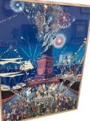 MELANIE TAYLOR KENT AMERICAN ARTIST 1986 STATUE OF LIBERTY INDEPENDENCE DAY LITHOGRAPH