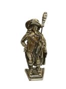 19TH CENTURY PORCELAIN ENAMELED CAST IRON SPANISH CONQUISTADOR FIREPLACE TOOL SET LUSTER FINISH