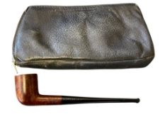 EMPEROR STANDARD HAND FINISHED IMPORTED BRIAR TOBACCO SMOKING PIPE, STRAIGHT STEM