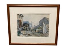 AIDEN LASSELL RIPLEY PROMINENT AMERICAN ARTIST ANTIQUE ORIGINAL WATECOLOR ON CANVAS