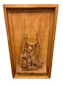 KALA GAKTI SIGNED IMPRESSIVE SOLID PIECE BALINESE KALA WOOD HAND CARVING