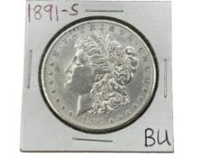 1891-S U.S. MORGAN SILVER DOLLAR BU